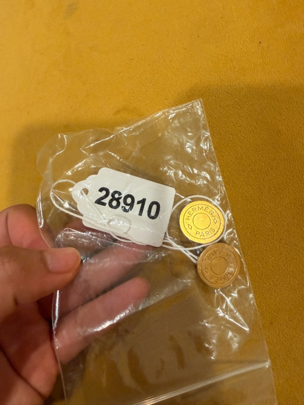 Hermès Round Gold-Tone Button Charms - Gold